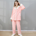 100% polyester lounge wear women winter women sleepwear pajamas for women